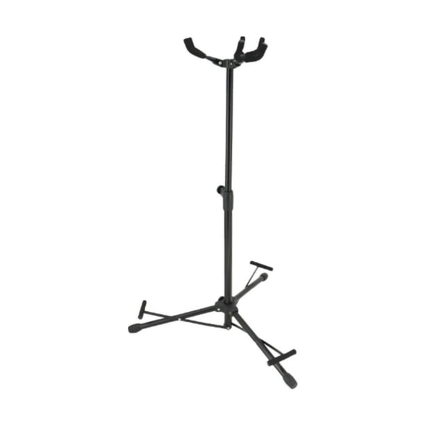Soporte de guitarra cabezas Soporte de estante en pie de hierro Soporte de piso acústico de hierro Ukulele Stand for Music Instrument Bajo cabeza de goma negra