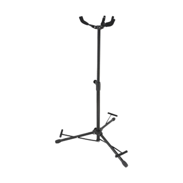 Soporte de guitarra cabezas Soporte de estante en pie de hierro Soporte de piso acústico de hierro Ukulele Stand for Music Instrument Bajo cabeza de goma negra