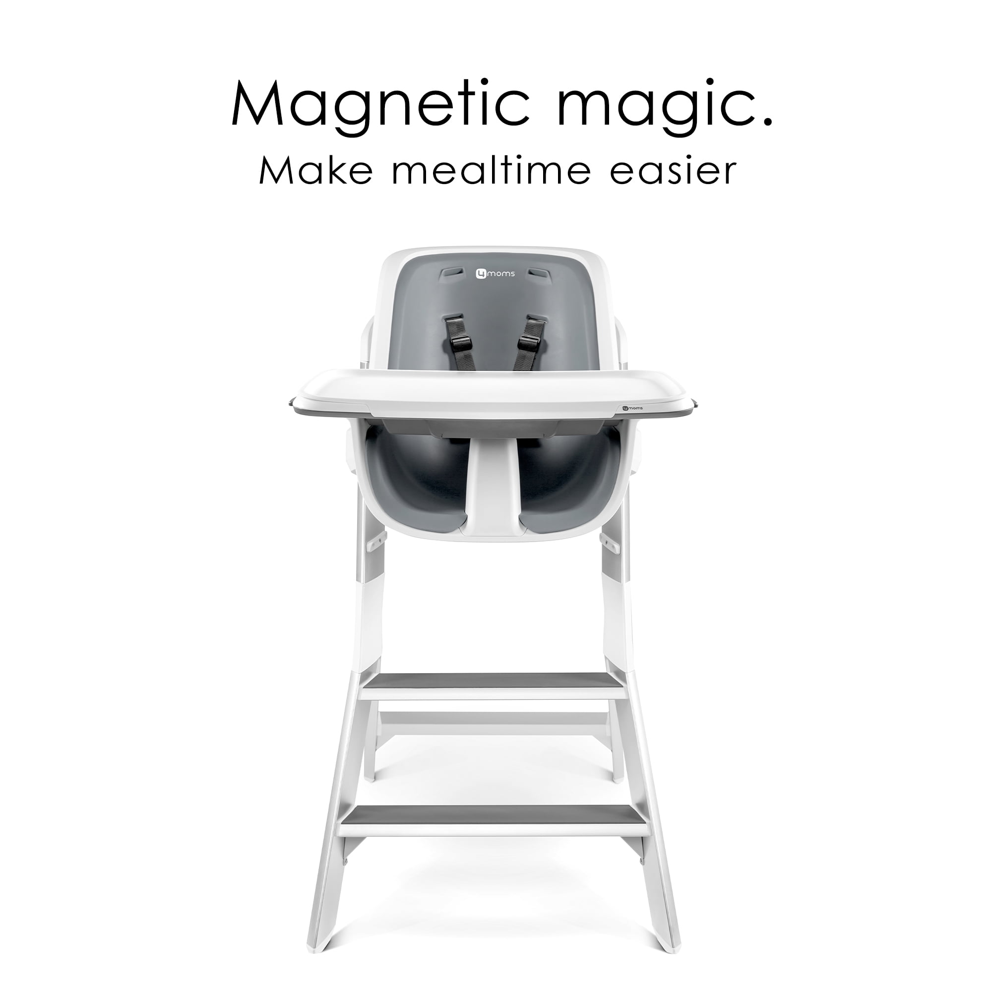 4moms High Chair With Magnetic Tray White Grey Walmart Com