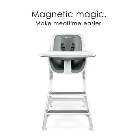 4moms High Chair with Magnetic Tray, White/Grey