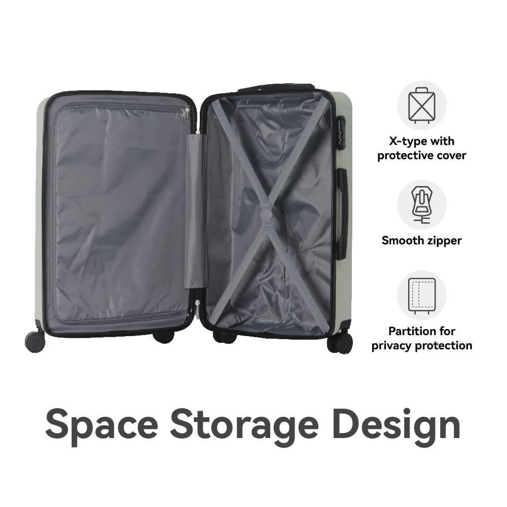 3pcs ABS Hardshell 20''24''28'' Luggage Sets, Lightweight Suitcase Sets, Spinner Wheels Trunks