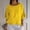 *Yellow, variant on ClodeEU Women's Linen Blend 3/4 Sleeve Crewneck Shirt ,Casual Cropped Loose Tops Beige,Womens Plus M