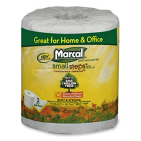 Marcal Paper Mills- Inc. MRC Bath Tissue- 2-Ply- 336 Sheets-Roll- 48 Rolls-CT- White
