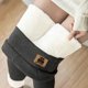 thumbnail image 2 of Gibobby Medias Afelpadas Translúcidas Leggings de invierno para mujer, informales, de Color sólido, elásticos, de cintura alta, térmicos, Capris, pantalones de entrenamiento, pantalones (Gris, M), 2 of 5