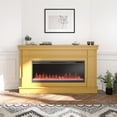 thumbnail image 2 of Waverly Wide Mantel with Linear Electric Fireplace & Crystal Ember Bed, Mustard Yellow, 2 of 11