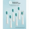 thumbnail image 4 of Fairywill Sonic Electric Toothbrush,Power Toothbrushes with 6 Rechargeable Brush Heads,IPX7 Waterproof 5Modes 30Days Battery Life Suitable for Short Business Trips,White, 4 of 8