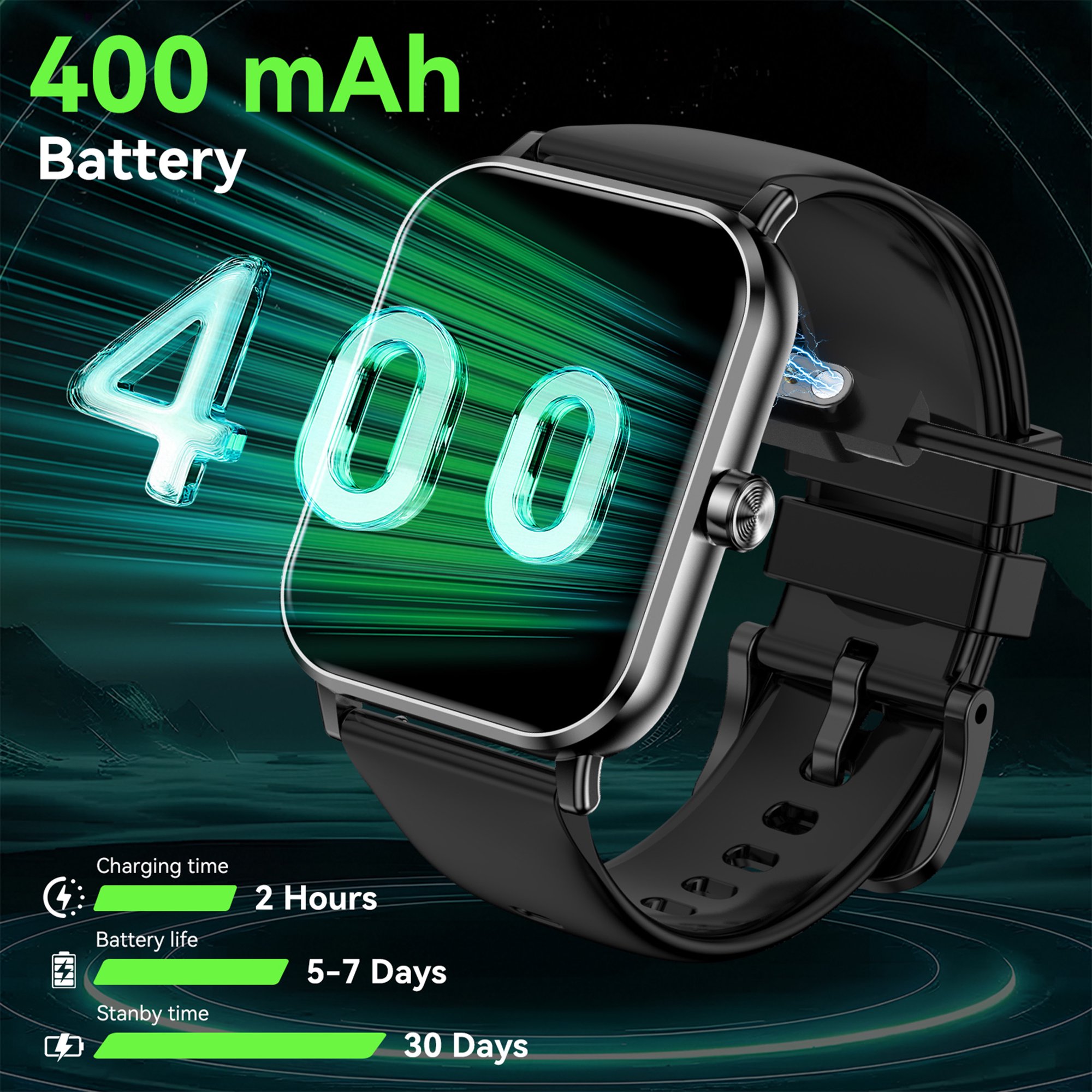 FPZMIU Smart Watch, 1.85" HD Touch Screen, 130+ Sport Modes photo 4