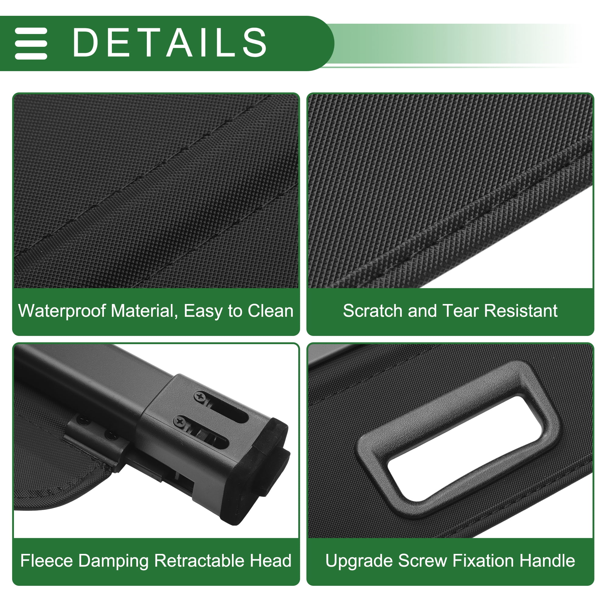 Unique Bargains Retractable Cargo Cover Gloss Black for Volkswagen Touran 2015-2021