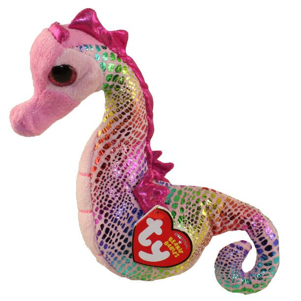 Majestic 2013 Ty Beanie Babie 8in Pink Plush Seahorse 3 up Girls 42072 for sale online 