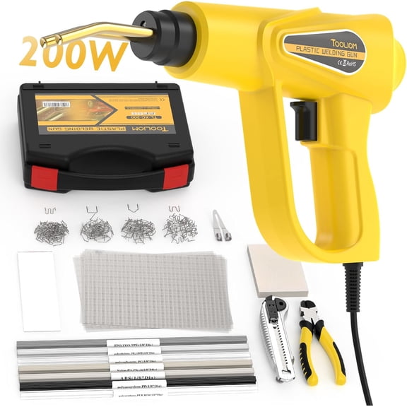 TOOLIOM 200W PORTABLE Plastic Welder - 110V Weld Kit, Welding Gun, 800PCS Staples - Bumper Repair, Plastic Stapler