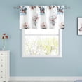 thumbnail image 2 of Retro Floral Kitchen Valances for Windows, Smooth Textured Rod Pocket Valance Solid Window Treatment for Living Room, 1 Panel, 52 Inch Wide by 18 Inch Long, 2 of 6