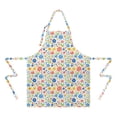 thumbnail image 2 of Pioneer Flower Floral Print Pattern Apron for Women and Men, Cotton Linen Waterproof with Pockets, Adjustable, 33x27 Inch for Kitchen, Gardening, BBQ, Salon, 2 of 6