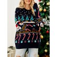 thumbnail image 3 of Camiseta mujer, Suéter navideño para mujer X-MAS Tree Manga larga O Cuello Suéteres casuales Tomshoo Medio, 3 of 7