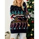thumbnail image 3 of Suéter navideño para mujer X-MAS Tree Manga larga O Cuello Suéteres casuales MABOTO  Camiseta de manga corta, 3 of 7