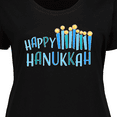 thumbnail image 4 of Inktastic Happy Hanukkah with Candles Women's Plus Size T-Shirt, 4 of 5