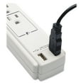 thumbnail image 2 of Tripp Lite TLP606USB 990 Joules 6-Outlet Surge Protector, 2x USB Charging Ports, Gray Housing, 2 of 6
