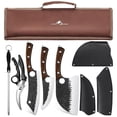 thumbnail image 1 of Juego de cuchillos Purple Dragon Butcher, 9 piezas, para chef, con bolsa enrollable, 1 of 6