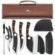 thumbnail image 1 of Juego de cuchillos Purple Dragon Butcher, 9 piezas, para chef, con bolsa enrollable, 1 of 6
