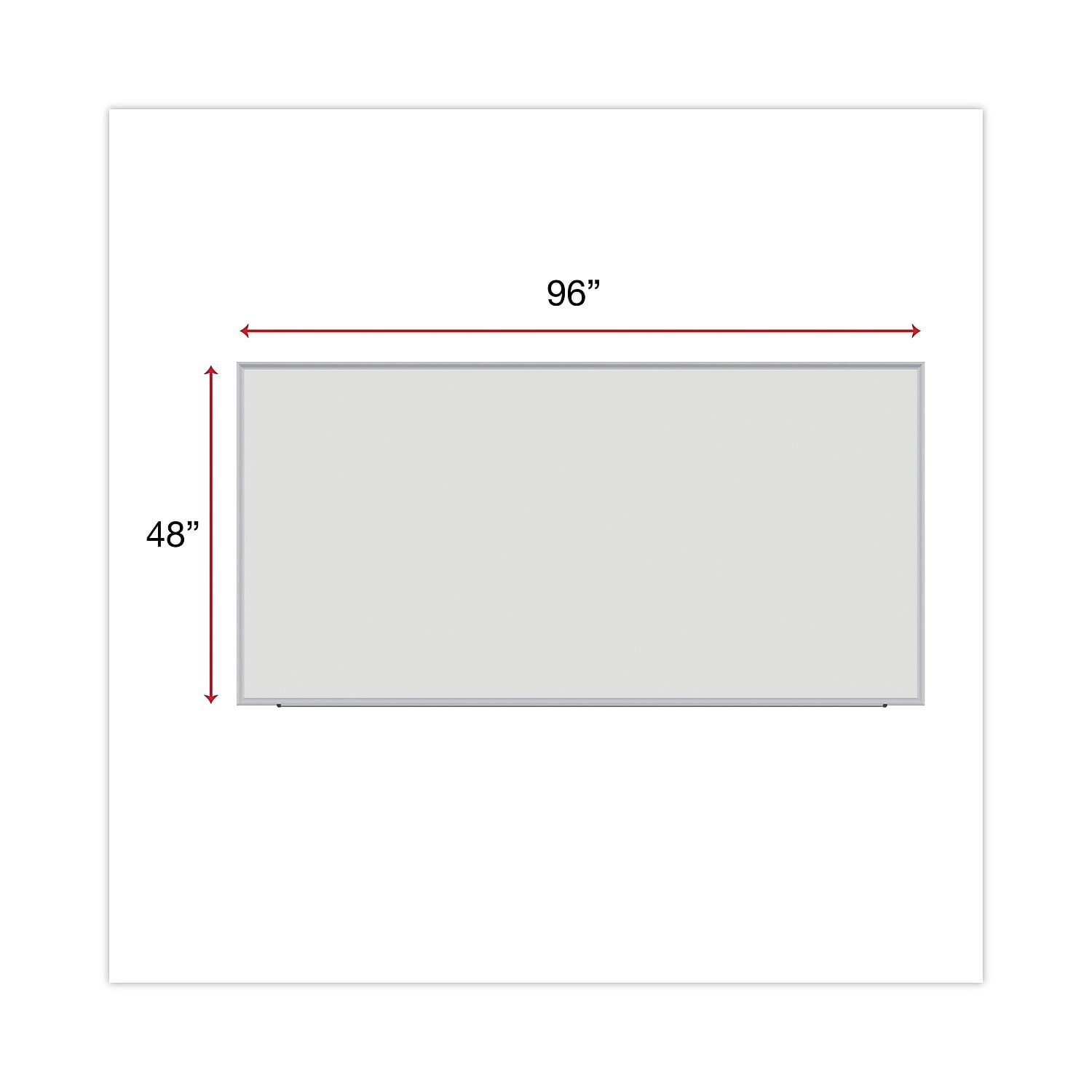 Universal Melamine Dry Erase Board, 96" x 48", Satin-Finished Aluminum Frame