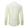 thumbnail image 4 of Cloudstyle Men's Casual Solid Long Sleeve Shirt - Relaxed Fit, Soft Fabric for Everyday Wear, 4 of 8