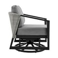 thumbnail image 3 of Nyla 28 Inch Patio Swivel Lounge Chair Wicker Back Black Aluminum Frame, 3 of 9