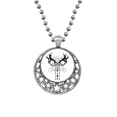 thumbnail image 1 of Las líneas describen las trompetas misteriosas. Collares Colgante Retro Moon Stars Jewelry Unbranded M, 1 of 3