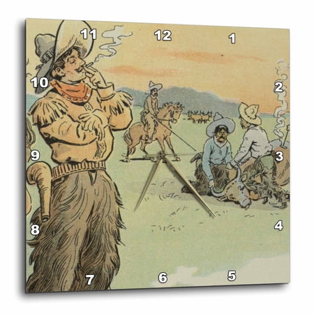 3drose, Real and Phony Cowboys, 10x10 Wall Clock