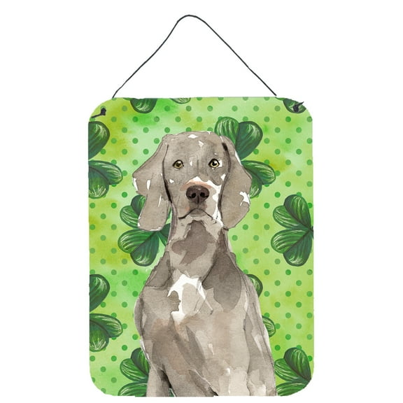 Shamrocks Weimaraner Wall or Door Hanging Prints