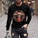 thumbnail image 1 of Blusas y camisas de manga larga y cuello redondo para hombre, informales, con estampado navideño, deportivas, de poliéster., 1 of 5