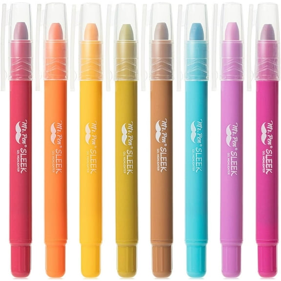 Mr. Pen- Gel Highlighter, 8 Pack, Sunshine & Smiles, Bible Highlighters No Bleed, No Bleed Highlighters, Bible Highlighter, Bible Markers