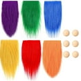 thumbnail image 4 of 6 Sets Gnome Beard Kit- Pre-Cut Faux Fur Gnome Beards Colorful' Handmade, 4 of 8