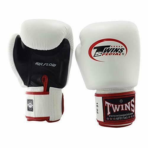 Twins Boxing Gloves Adult 2 Tone White Muay Thai Sparring Glove Kickboxing Glove 