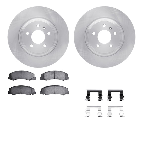 Dynamic Friction Company Front Brake Rotors with 5000 Advanced Brake Pads includes Hardware 6512-46181