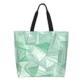 thumbnail image 3 of Large Capacity Single Shoulder Shopping Bag 19.7×15.7×5.9in Main Pocket Large To Accommodate Your Daily Needs Can Be Portable Can Be A Single Shoulder Back Lightseagreen Geometric Lines_2, 3 of 8