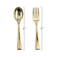 thumbnail image 6 of Smarty 4" Shiny Metallic Gold Mini Plastic Disposable Dessert Spoons 600ct, 6 of 6