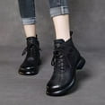 thumbnail image 2 of 2024 popular autumn New Martin boots women‘s shoes short boots non-slip boots retro thick bottom thick heel leather boots British fashion, 2 of 6
