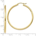 thumbnail image 2 of Auriga Fine Jewelry 10K Yellow Gold 2mm Tube Hoop Earrings for Women, 2 of 6