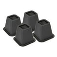 thumbnail image 2 of Simplify 6 Inch Bed Risers, Set of 4, Wheel Caster Stabilizer, Perfect for Homes & Dorms, Black, 2 of 6