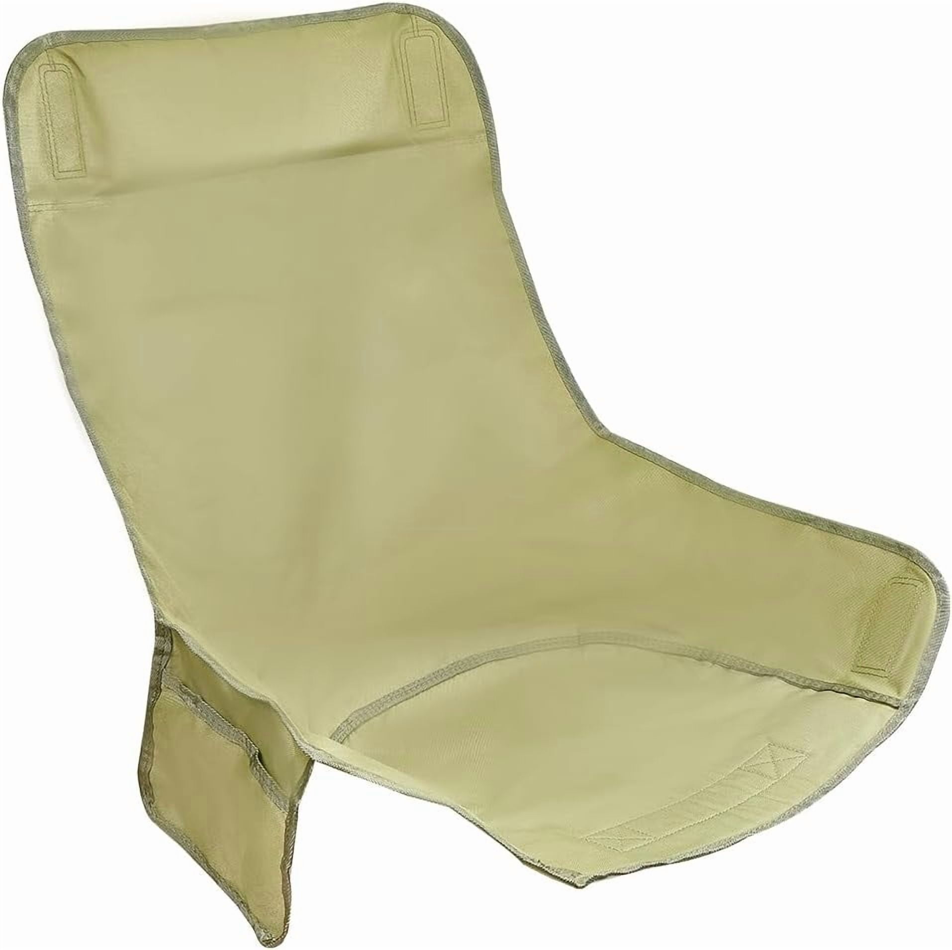 JEGS Folding Chair With Cup Holder - Yellow Canvas 250lb Capacity Outdoor Indoor Use