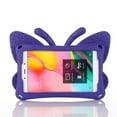 thumbnail image 2 of Universal Case for 8.0 Inch Tablet - Kids Friendly Shockproof Butterfly Wing Kickstand Rugged Light Weight EVA Protective Cover, Purple, 2 of 2