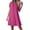 Hot Pink, variant on Vivianyo HD Women's V-Neck Swing Mini Dress, Solid Loose Casual Short Sleeve Summer Tunic Dresses for Women Vacation, Women's Sky Blue, Sizes S-2XL