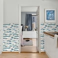 thumbnail image 3 of DEWOO Thick Kitchen Peel and Stick Tile Backsplash, Stick on Wall Tiles, 12"x12" Self Adhesive Sticky 3D Wall Marble Tiles Bathroom (10-Sheet，White Blue), 3 of 12