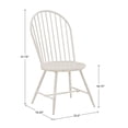 thumbnail image 4 of Weston Home Lydford Hoop High Back Windsor Metal Side Chair with Wood Seat, White (Set of 2), 4 of 7