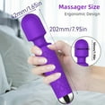 thumbnail image 4 of Wand Massager Vibrator with 8 Speeds 20 Vibration Modes, Personal Massager Adult Sex Toys for Women-Purple, 4 of 12