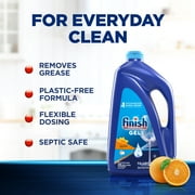 Finish Dishwasher Detergent Gel Liquid, Orange Scent, 75oz