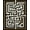 Black, Pattern 1, variant on ODIKA 4'x6' Machine Washable Non-Slip Area Rug, Modern Abstract Maze Design High Traffic Rug, Black, 259903