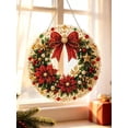 thumbnail image 4 of Christmas Pearl Diamond Art Hanging Ornament Kit, Handmade DIY Crystal Pearl Suncatcher Pendant, 2D Rhinestone Bead Window Wall Christmas Holiday Decoration, 4 of 6
