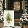 thumbnail image 3 of Merry Christmas Garden Flag 12x18 Double Sided, Burlap Welcome Winter Christmas Tree Farmhouse Garden Yard Flags for Xmas Outside Outdoor Decoration (ONLY FLAG), 3 of 6