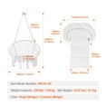 thumbnail image 6 of KFFKFF Cotton Rope Hammock Chair with Cushion, Supports Up to 330 Lbs, Includes Mounting Kit, Ideal for Indoor and Outdoor Use, Patio, Garden, Bedroom, Beige, 6 of 9