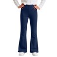 thumbnail image 3 of Kiijoy Girls Flared Leggings Pants Casual Solid Stretch Ruffle Pants, Navy, Sizes 4-16, 3 of 4